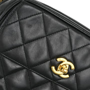 Chanel Black Lambskin Camera Bag Mini