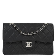 Chanel Black Caviar Small Classic Double Flap Shoulder Bag