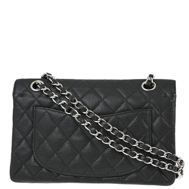 Chanel Black Caviar Small Classic Double Flap Shoulder Bag