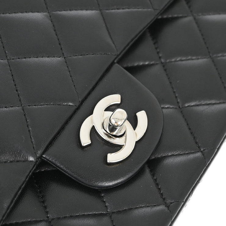 Chanel Black Lambskin Medium Classic Double Flap Shoulder Bag