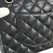 Chanel Black Lambskin Medium Classic Double Flap Shoulder Bag