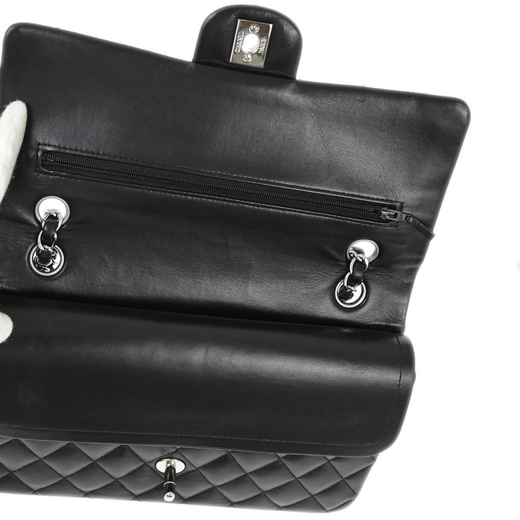 Chanel Black Lambskin Medium Classic Double Flap Shoulder Bag