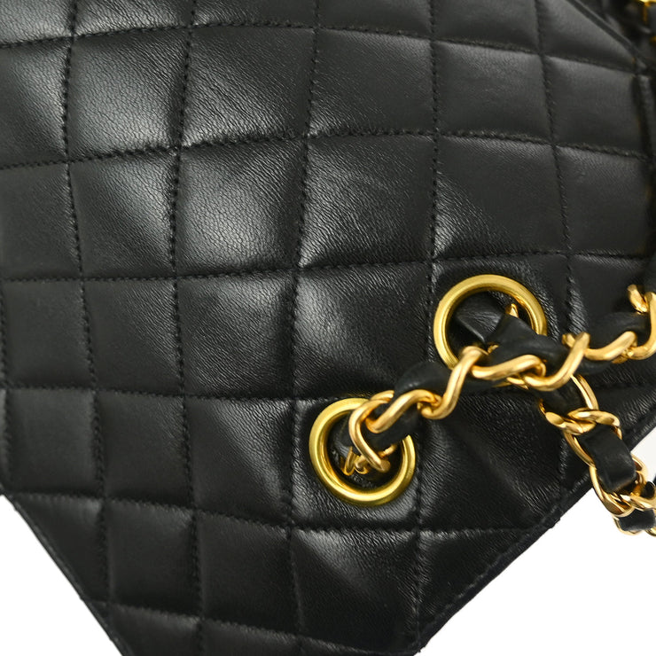 Chanel Black Lambskin Double Sided Classic Flap Shoulder Bag