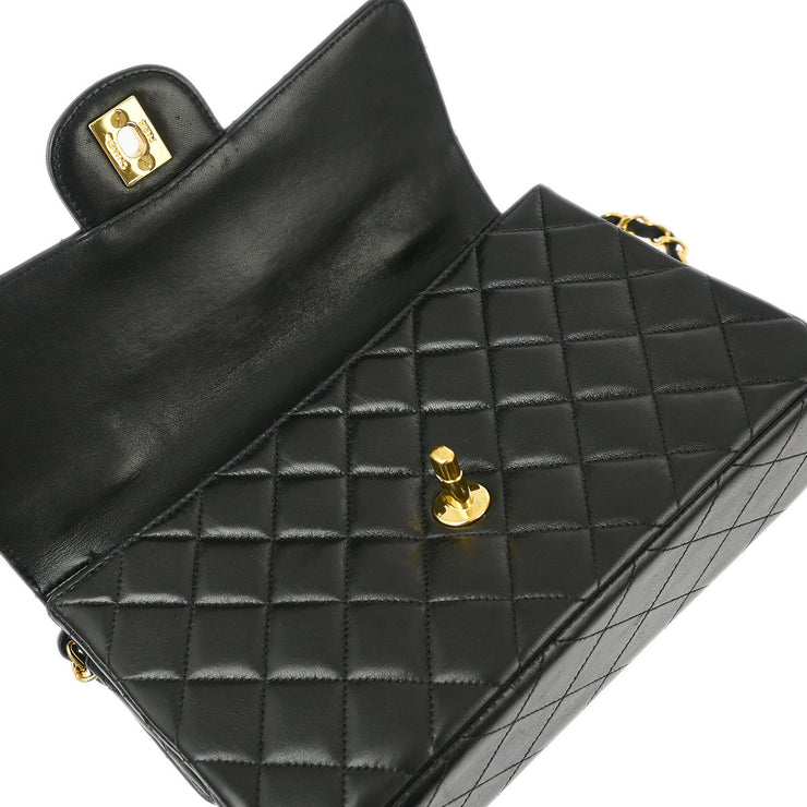 Chanel Black Lambskin Double Sided Classic Flap Shoulder Bag