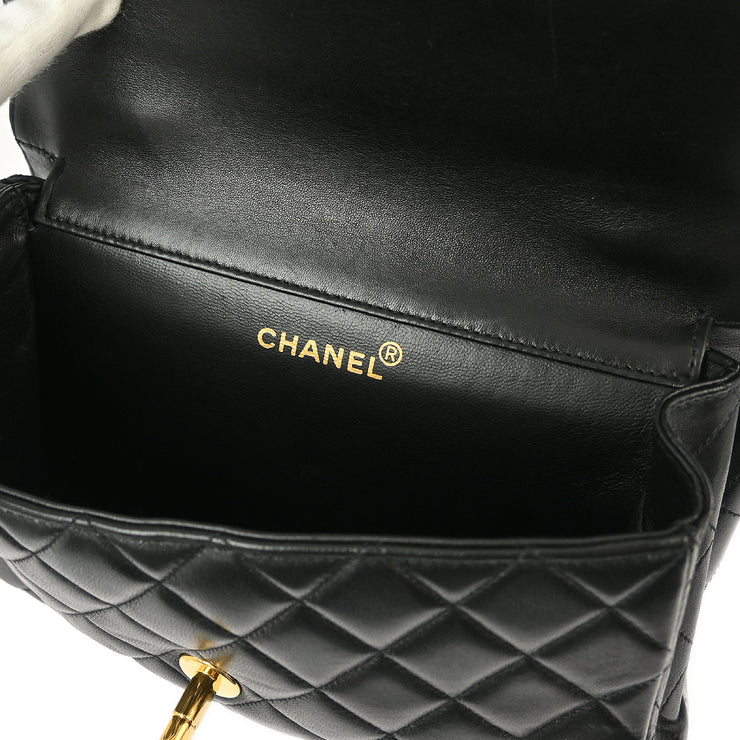 Chanel Black Lambskin Double Sided Classic Flap Shoulder Bag