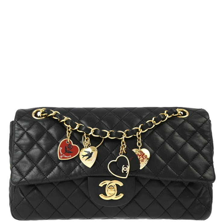 Chanel Black Lambskin Valentine Shoulder Bag