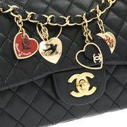 Chanel Black Lambskin Valentine Shoulder Bag