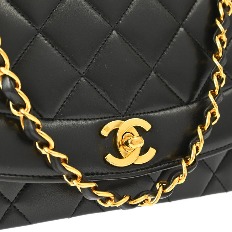 Chanel Black Lambskin Medium Diana Shoulder Bag