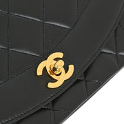 Chanel Black Lambskin Small Diana Shoulder Bag