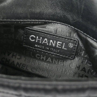 Chanel Black Satin Choco Bar Lipstick Shoulder Bag