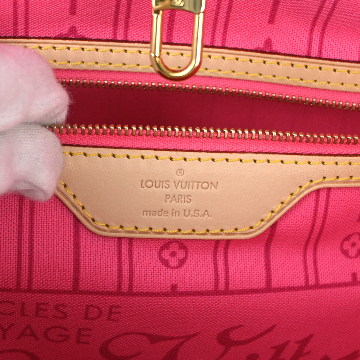 Louis Vuitton Monogram Rose Neverfull MM Shoulder Tote Bag M48613