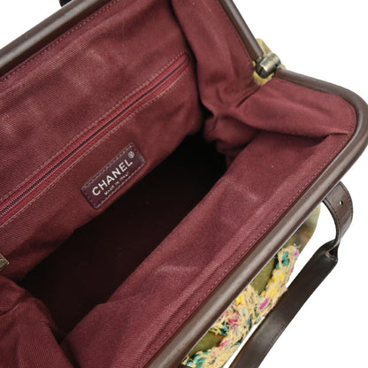 Chanel 2015-2016 Khaki Green Canvas Graffiti On The Pavement Tote Handbag