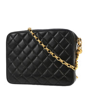 Chanel Black Lambskin Camera Bag Small