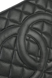 Chanel Black Caviar Medallion Tote Handbag