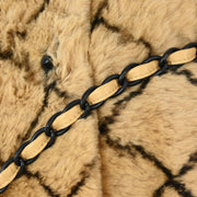 Chanel Beige Fur Chain Shoulder Bag