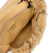 Chanel Beige Fur Chain Shoulder Bag