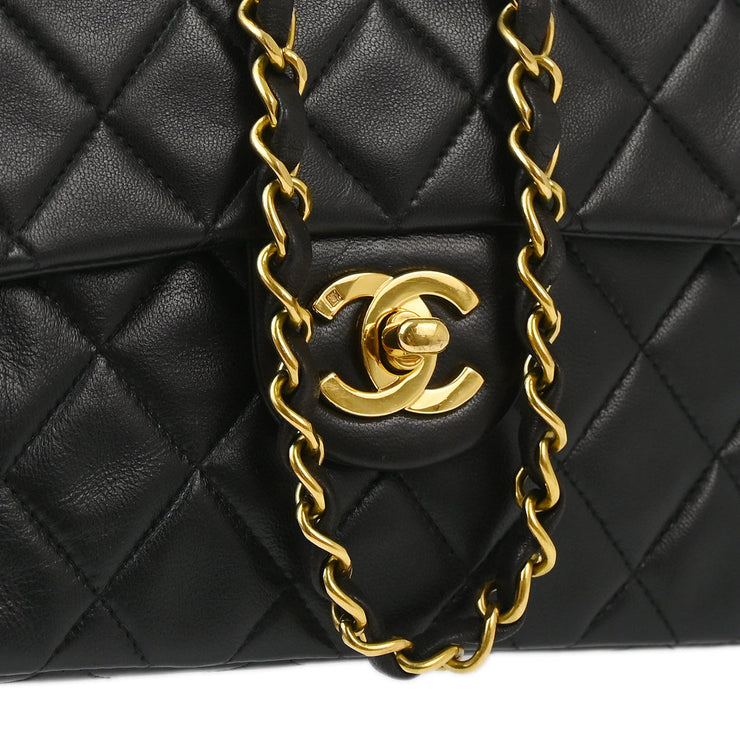 Chanel Black Lambskin Mini Classic Square Flap Shoulder Bag 17