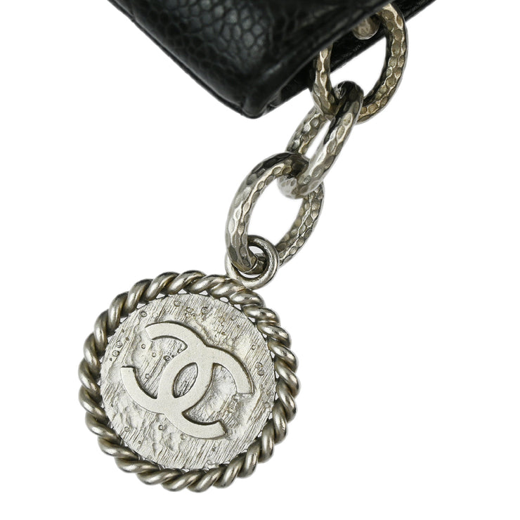 Chanel Black Caviar Medallion Tote Handbag