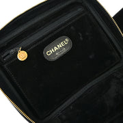 Chanel Black Caviar 2way Vanity Shoulder Handbag