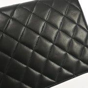 Chanel Black Lambskin Pushlock Small Full Flap Shoulder Bag