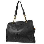 Chanel Black Caviar Supermodel Shoulder Bag