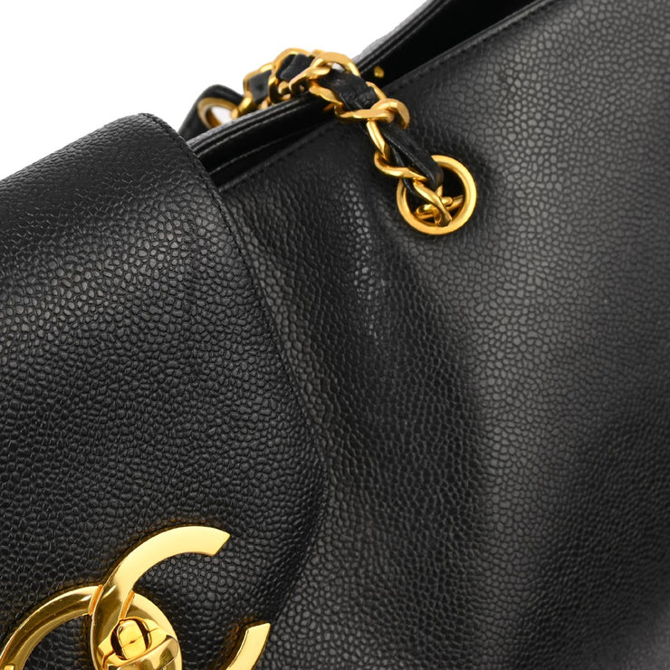 Chanel Black Caviar Supermodel Shoulder Bag