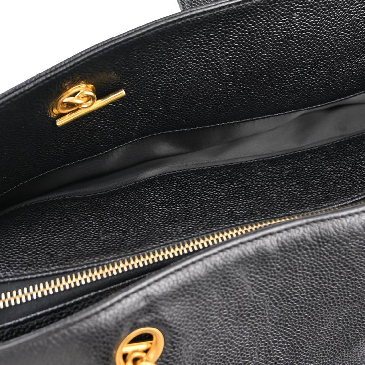 Chanel Black Caviar Supermodel Shoulder Bag