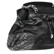 Chanel Black Pony Hair Calfskin Tote Bag