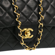 Chanel Black Lambskin Small Classic Double Flap Shoulder Bag