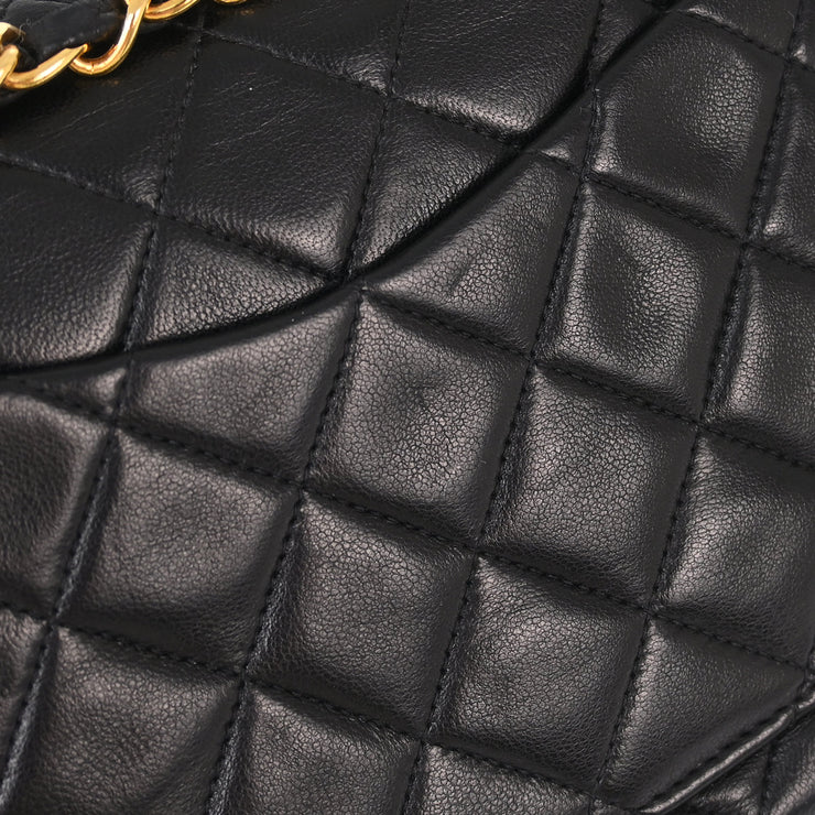 Chanel Black Lambskin Small Classic Double Flap Shoulder Bag