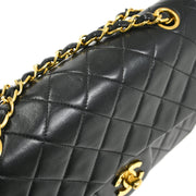 Chanel Black Lambskin Small Classic Double Flap Shoulder Bag