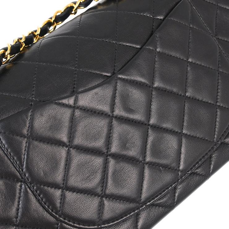 Chanel Black Lambskin Small Classic Double Flap Shoulder Bag