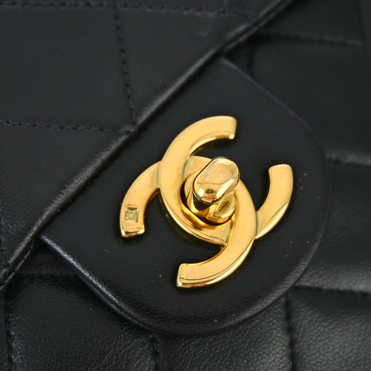 Chanel Black Lambskin Mini Classic Square Flap Shoulder Bag 17