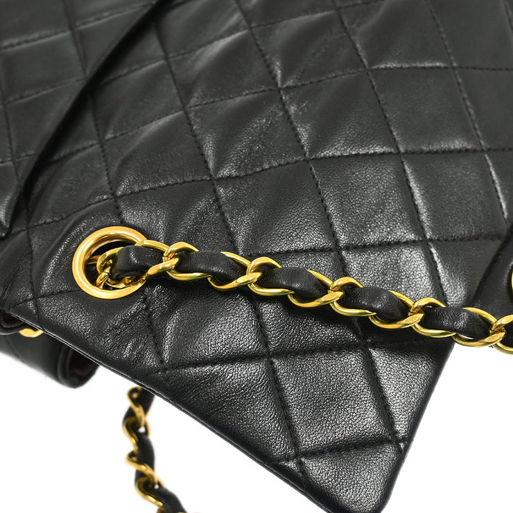 Chanel Black Lambskin Mini Classic Square Flap Shoulder Bag 17