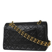 Chanel Black Lambskin Medium Classic Double Flap Shoulder Bag