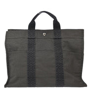 Hermes Gray Canvas Herline Tote MM Bag