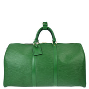 Louis Vuitton Green Epi Keepall 50 Travel Handbag M42964