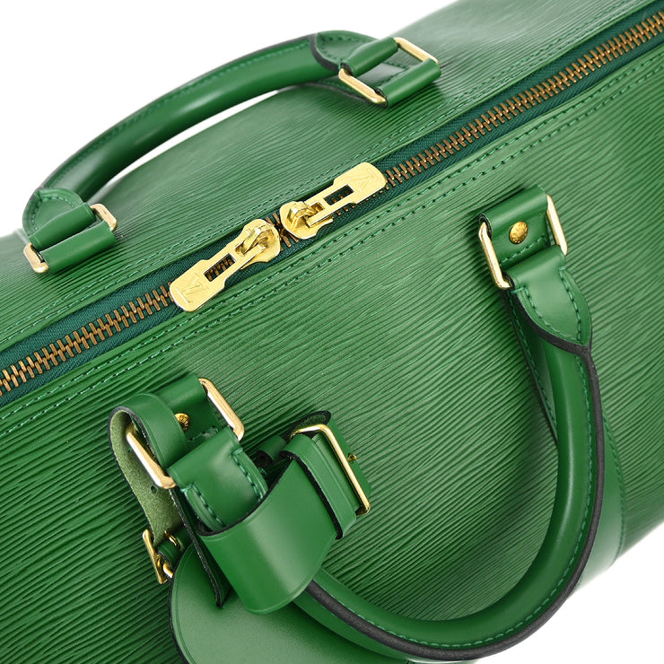 Louis Vuitton Green Epi Keepall 50 Travel Handbag M42964