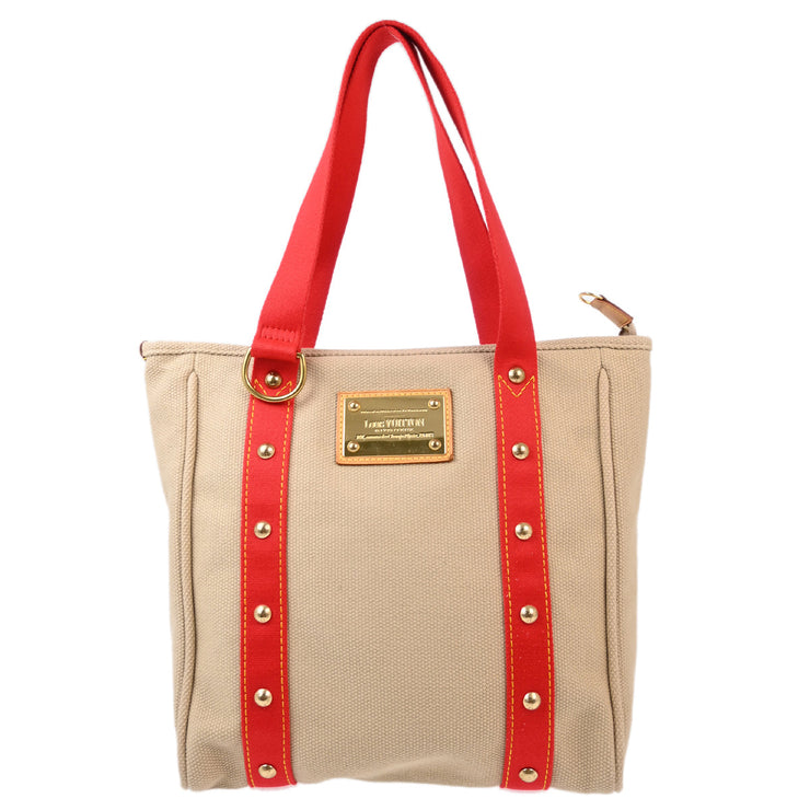 Louis Vuitton Beige Antigua Cabas MM Tote Bag M40035