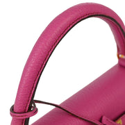 Hermes Fuchsia Chevre Kelly 28 Sellier 2way Shoulder Handbag