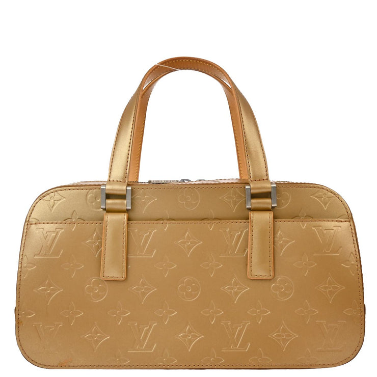 Louis Vuitton Gold Monogram Mat Shelton Handbag M55177