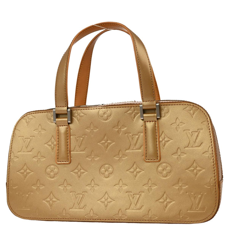 Louis Vuitton Gold Monogram Mat Shelton Handbag M55177