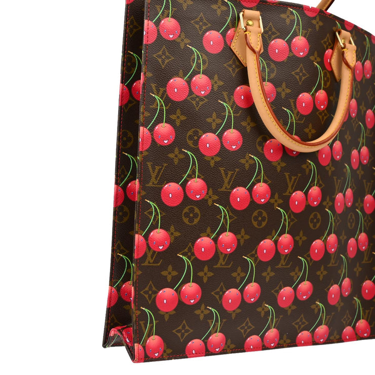 Louis Vuitton Monogram Cherry Sac Plat Tote Handbag M95010