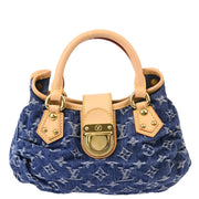 Louis Vuitton Blue Monogram Denim Pleaty Handbag M95020