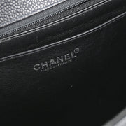 Chanel Black Caviar Jumbo Classic Flap Shoulder Bag