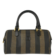 Fendi Brown Black Pequin Handbag