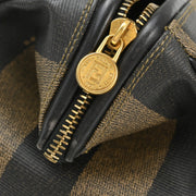 Fendi Brown Black Pequin Handbag