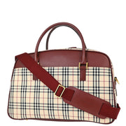 Burberry Beige Bordeaux Burberry Check 2way Shoulder Handbag