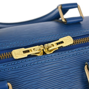 Louis Vuitton Blue Epi Keepall 45 Travel Duffle Handbag M42975