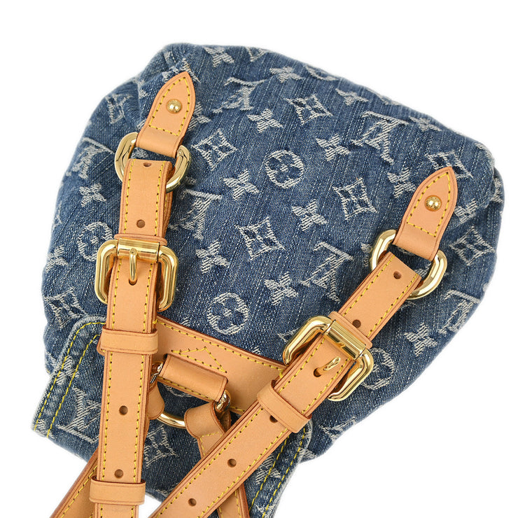 Louis Vuitton 2006 Blue Monogram Denim Sac a Dos PM Backpack M95057